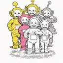 Teletubbies tattoo design idea