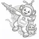 Teletubby tattoo design idea