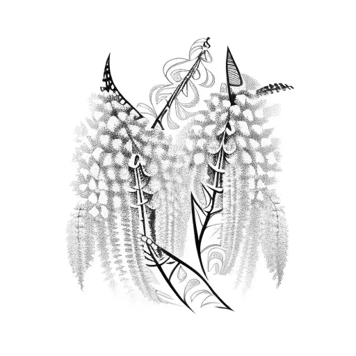 wisteria tattoo design idea