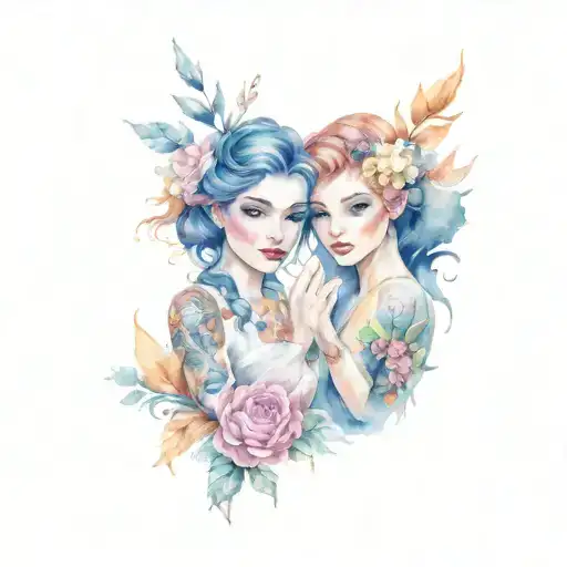 baking sisters tattoo design idea