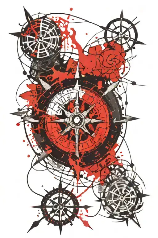 vegvisir viking compass tattoo design idea