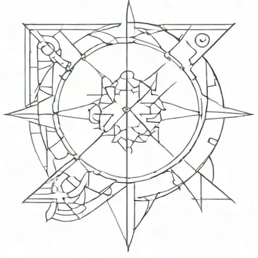 vegvisir viking compass tattoo design idea