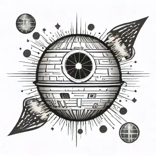 Death Star tattoo design idea