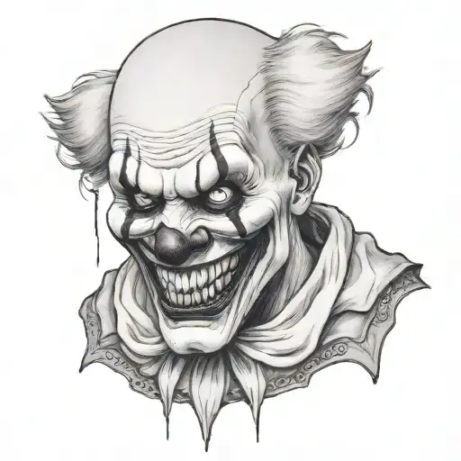 Art the Clown from the film Terrifier tattoo design idea