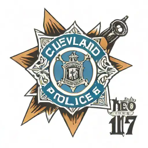 Cleveland Police Badge Number 1176 tattoo design idea