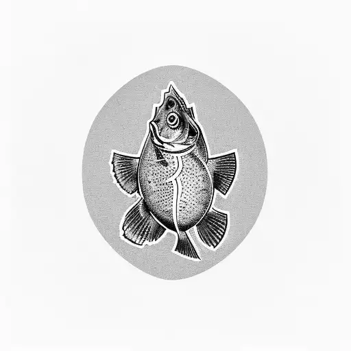 rainbow trout tattoo design idea