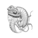 chameleon tattoo design idea