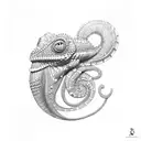 chameleon tattoo design idea