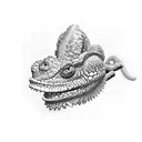 chameleon tattoo design idea