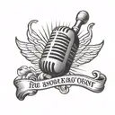 rockabilly microphone tattoo design idea