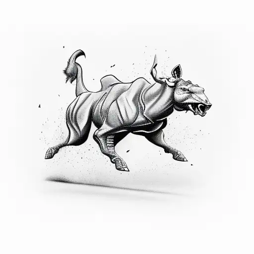 A sleek blackwork tattoo of a roaring Lamborghini speeding through a race track tattoo design idea