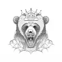 bear Dracula castle montane  tattoo design idea