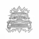 car headlight tattoo design idea