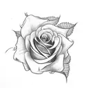 initials "LP" with roses tattoo design idea
