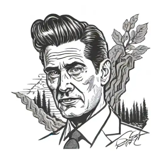 Dale Cooper from Twin Peaks tattoo design idea