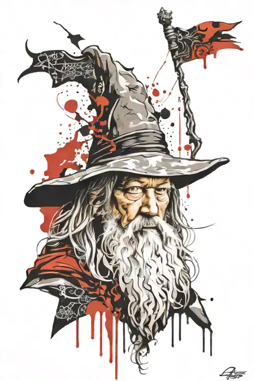 gandalf tattoo design idea