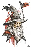gandalf tattoo design idea