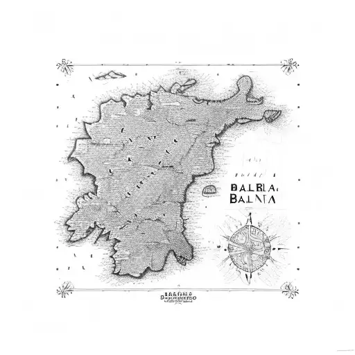 map of the balearic islands the number 26 and nq64  tattoo design idea