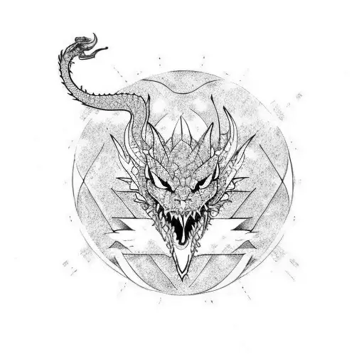 Cancer, Dragon, Nordic tattoo design idea