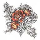 romanian numbers date tattoo design idea