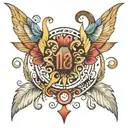 romanian numbers date tattoo design idea