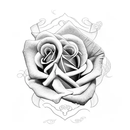 arm sleeve with 4 kids names roses tattoo design idea