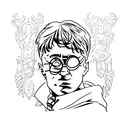 Harry Potter theme without faces tattoo design idea