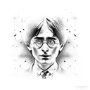 Harry Potter theme without faces tattoo design idea