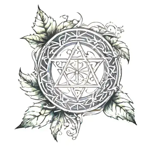 Elven runes, power, respect, will tattoo design idea