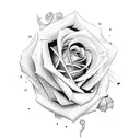 sleeve rose clock condor tattoo design idea