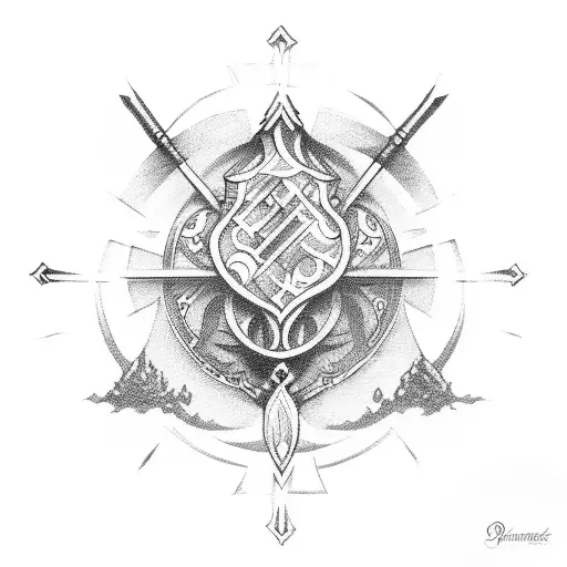 croix bretonne  et croix basque tattoo design idea