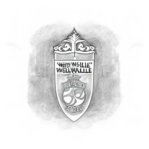 A sketch-style tattoo depicting the iconic 'You'll Never Walk Alone' banner at Anfield stadium tattoo design idea