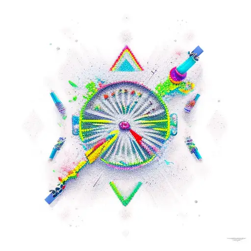 Unique design inspired by the theme of cocaine tattoo design idea