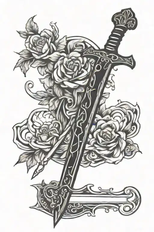 Narsil sword tattoo design idea