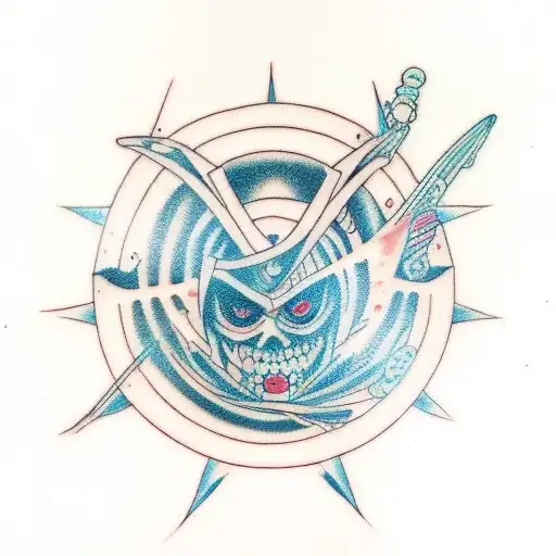 itachi uchiha representing Aquarius  tattoo design idea