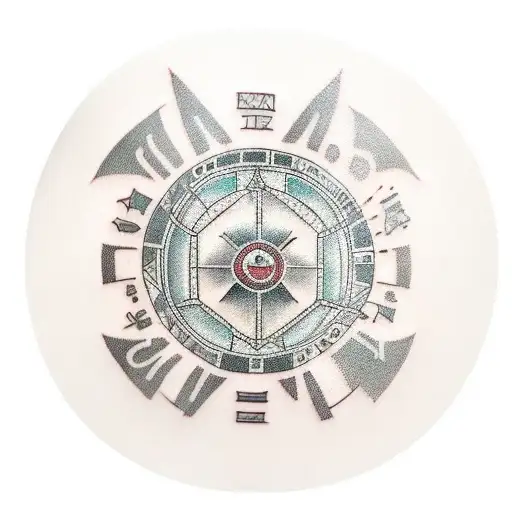 tattoo that is about street traffic signs and has the insterstate 37 sign in it as well as the Corpus Christi sky line tattoo design idea