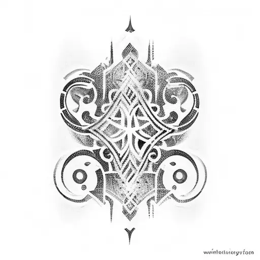 two henna bands tattoo design idea