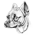 dog bite tattoo design idea