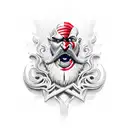 kratos com elmo  tattoo design idea