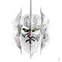 kratos com elmo  tattoo design idea