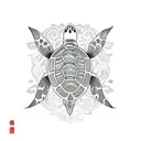Turtle tattoo design idea