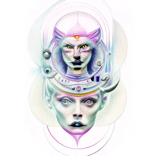 hecate, triple luna tattoo design idea