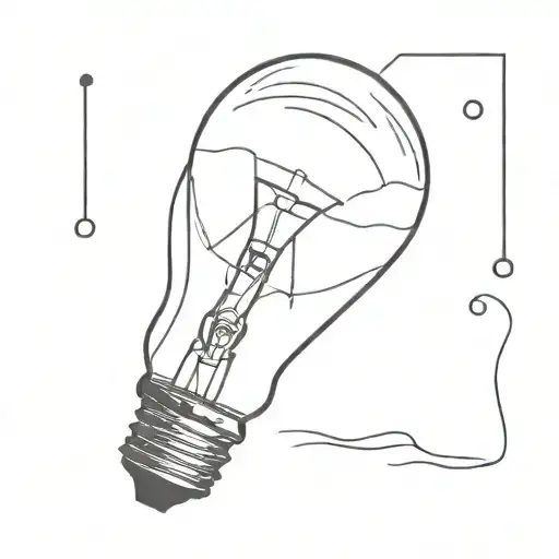 broken light bulb tattoo design idea