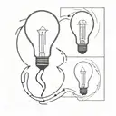 broken light bulb tattoo design idea