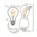 broken light bulb tattoo design idea