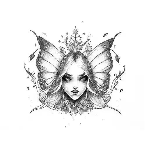 fairy tattoo design idea