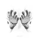 cat paw stencil tattoo design idea