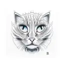 cat paw stencil tattoo design idea