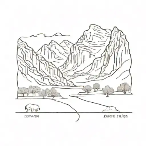 zion national park tattoo design idea