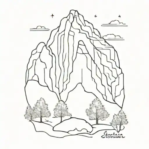 girly Zion national park tattoo design idea
